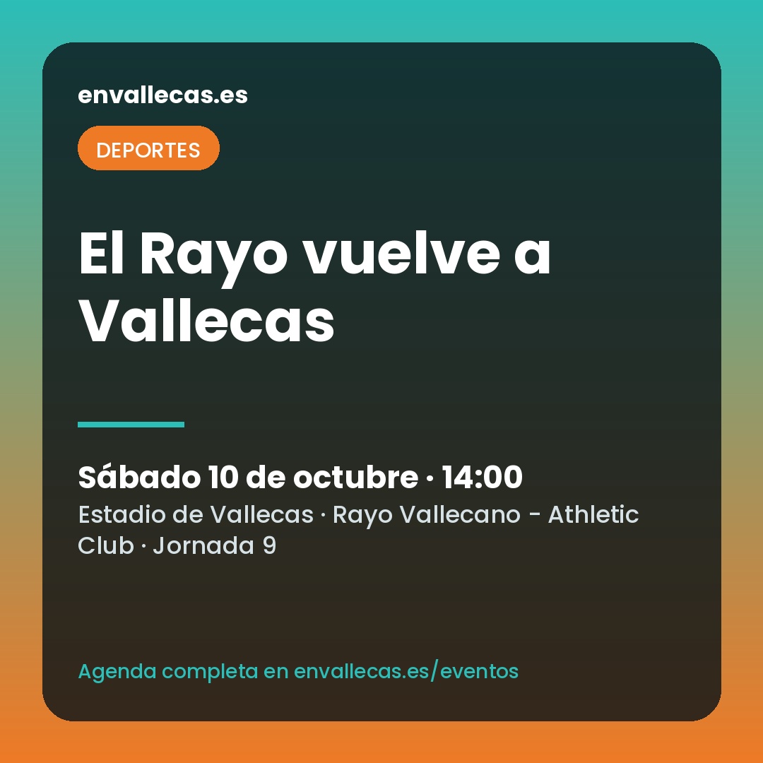 El Rayo vuelve a Vallecas: recibe al Athletic el 10 de octubre