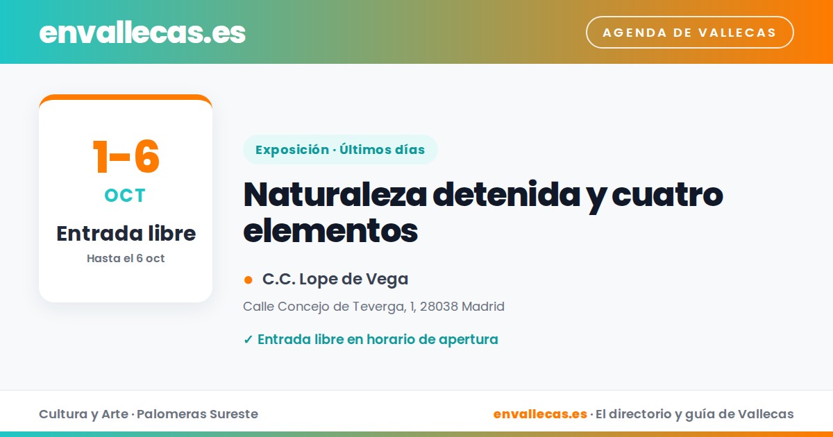 Últimos días de Naturaleza detenida en el Lope de Vega