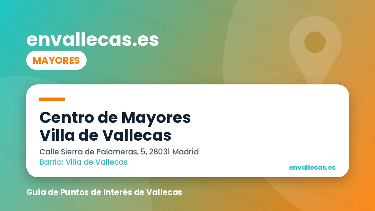 Centro de Mayores Villa de Vallecas: abierto todos los días