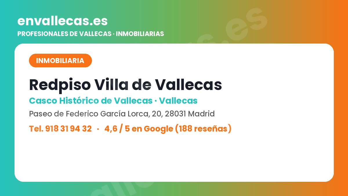 Redpiso Villa de Vallecas: venta y alquiler en el casco histórico