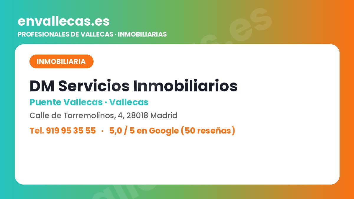 DM Servicios Inmobiliarios, inmobiliaria en Puente de Vallecas