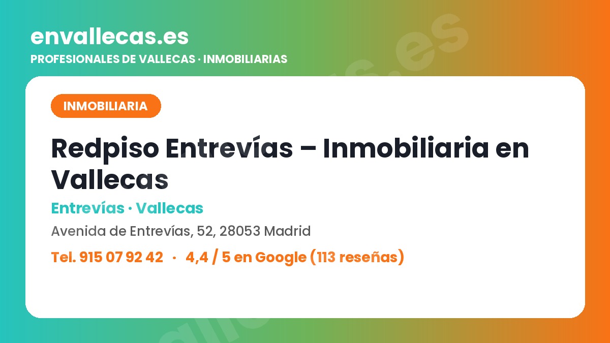 Redpiso Entrevías, la inmobiliaria de la Avenida de Entrevías