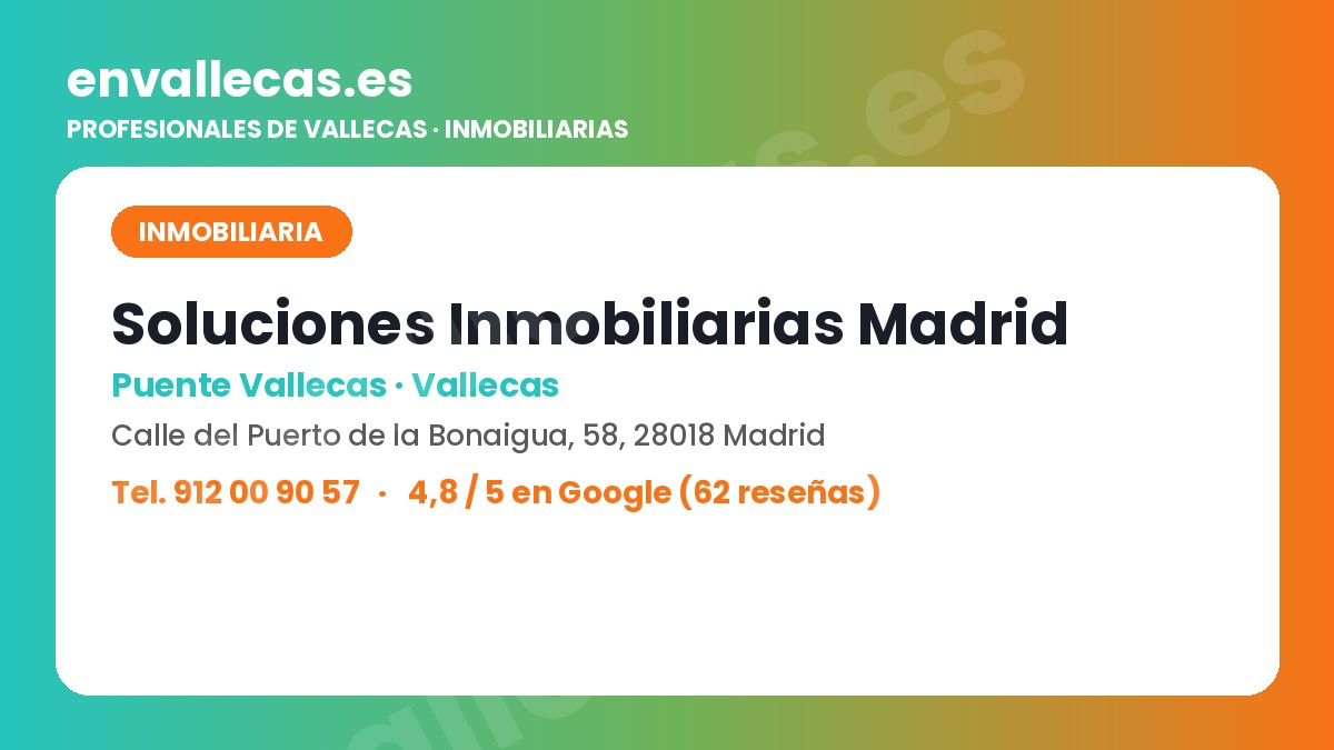 Soluciones Inmobiliarias, agencia familiar en Puente de Vallecas