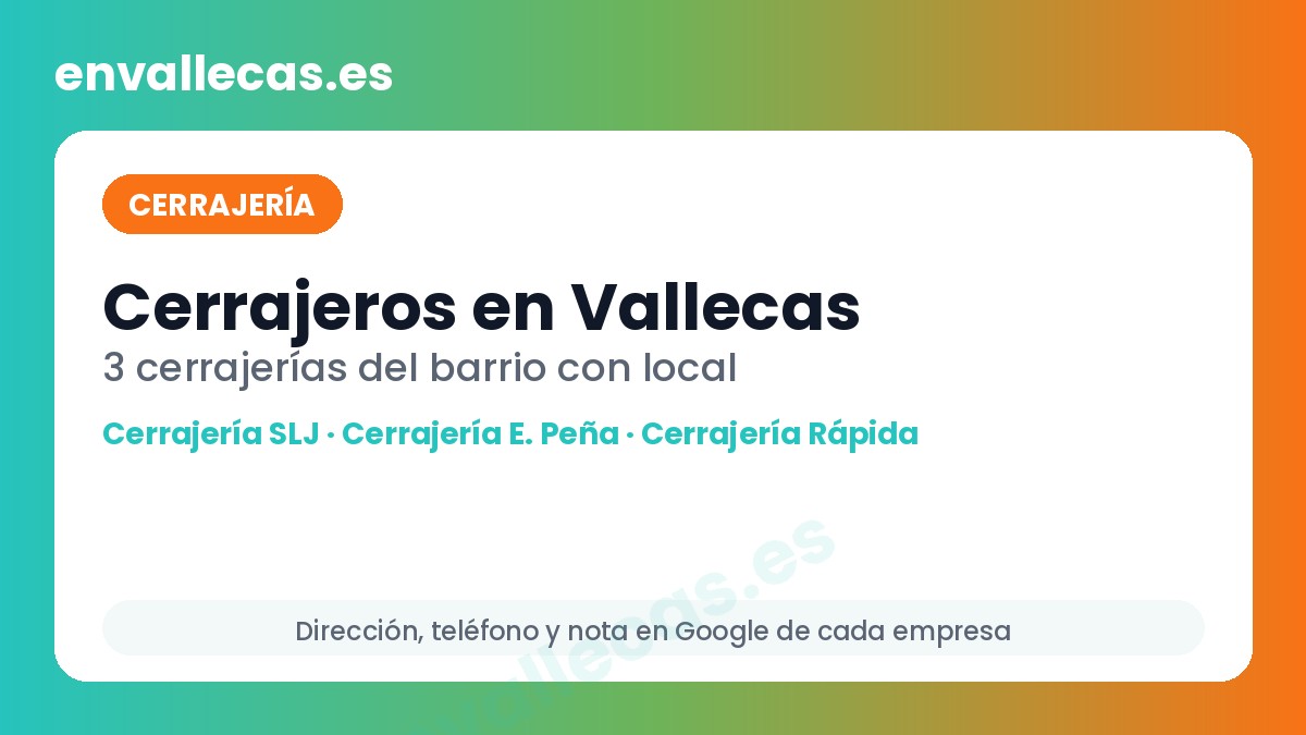 Cerrajeros en Vallecas: 3 cerrajerías del barrio con local