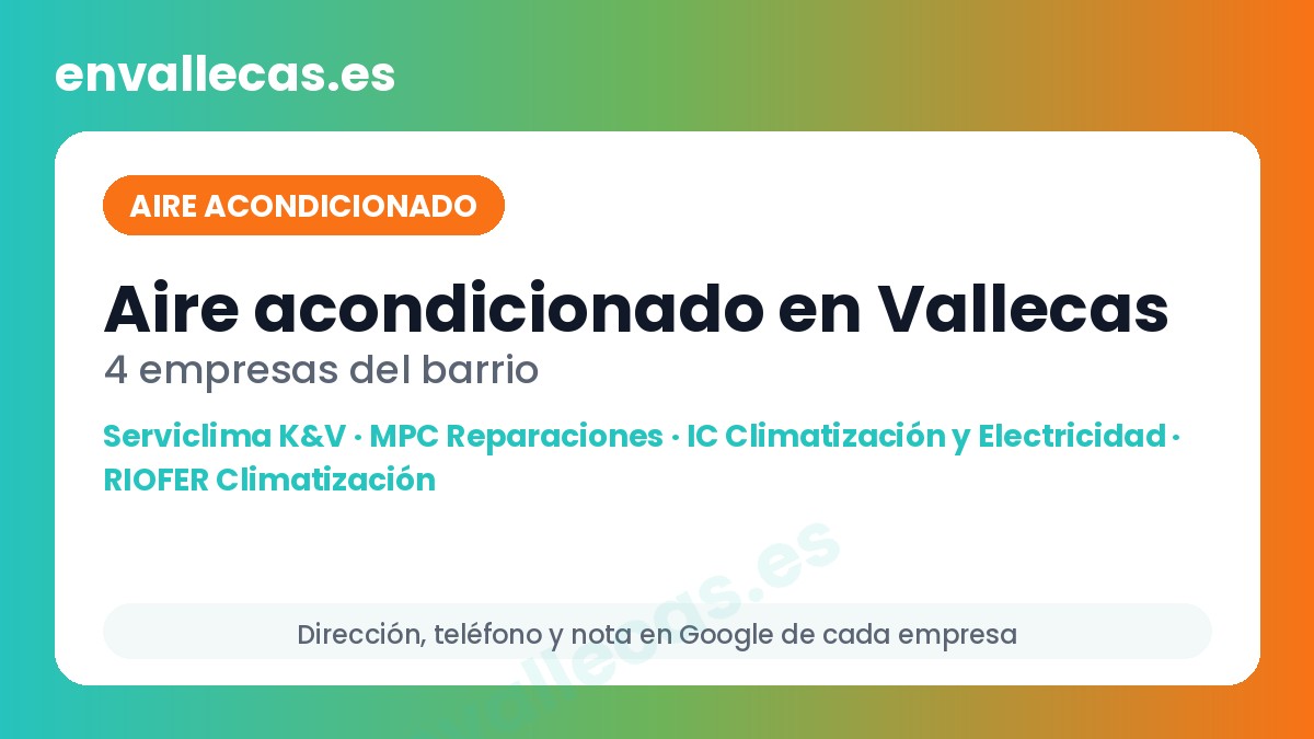 Aire acondicionado en Vallecas: 4 empresas del barrio