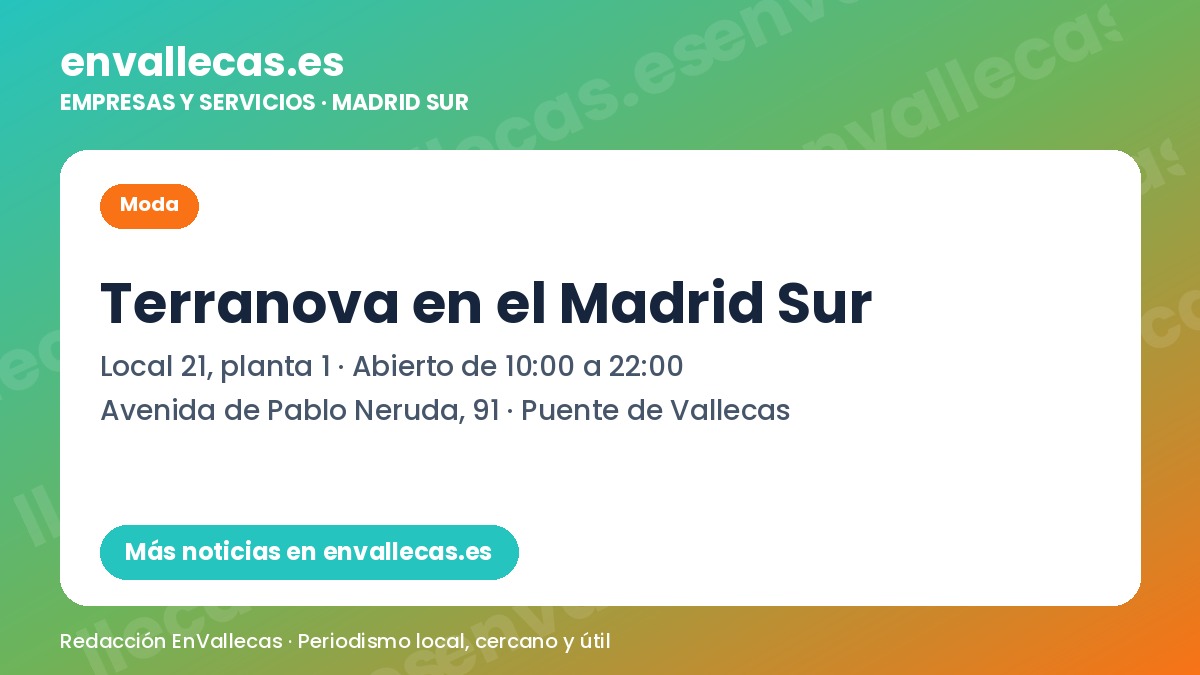 Terranova Madrid Sur: moda joven en el local 21 de la planta 1
