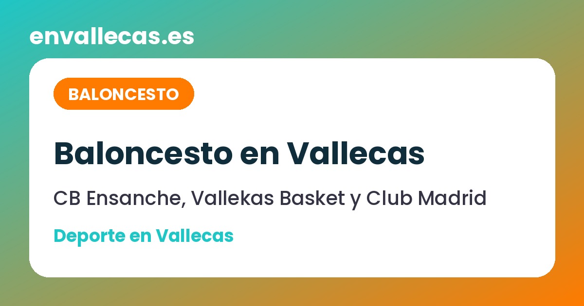 Baloncesto en Vallecas: CB Ensanche, Vallekas Basket y Club Madrid Villa de Vallecas