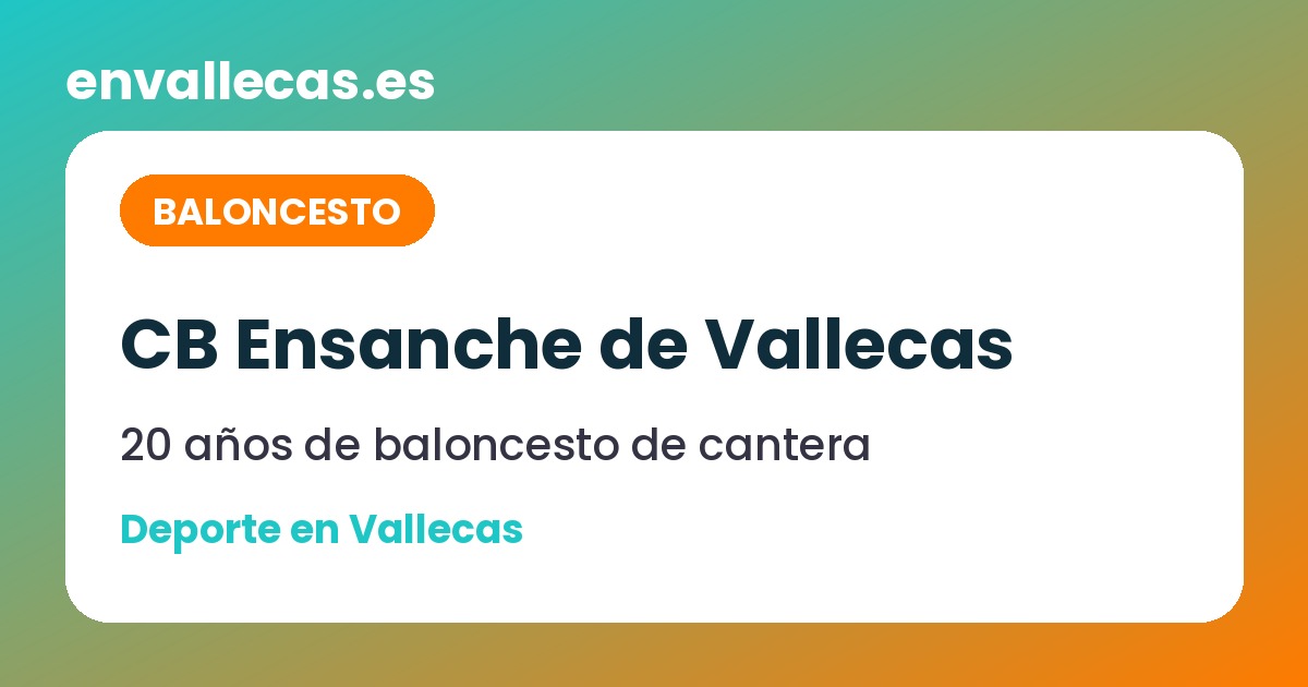CB Ensanche: 20 años de baloncesto en el Ensanche de Vallecas