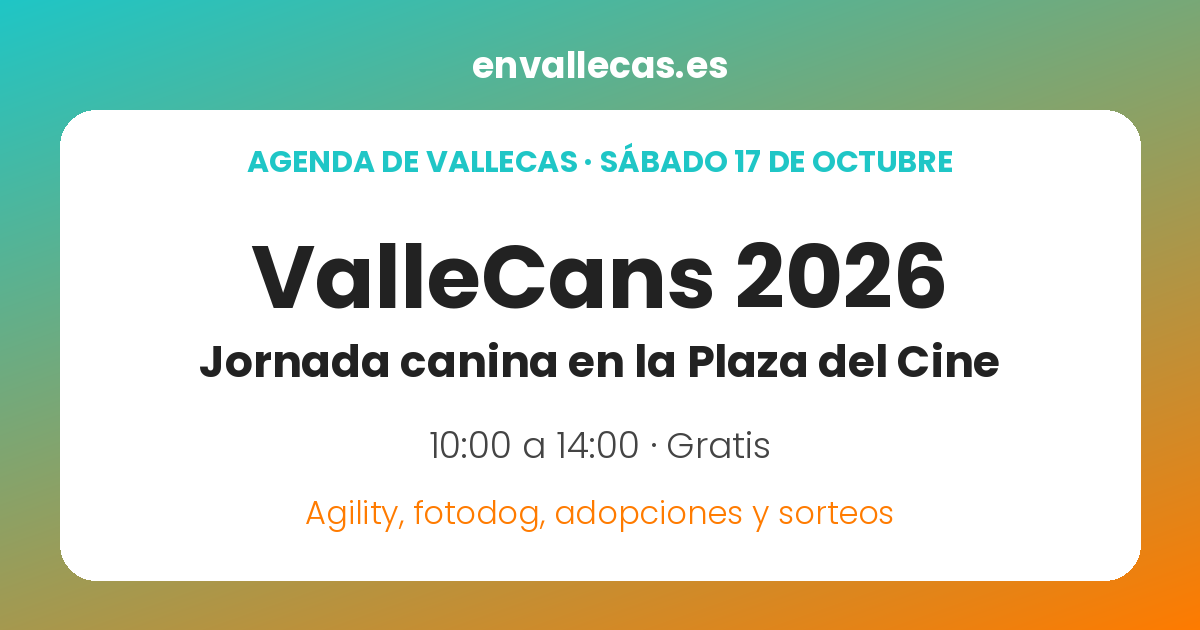 ValleCans 2026: jornada canina en la Plaza del Cine