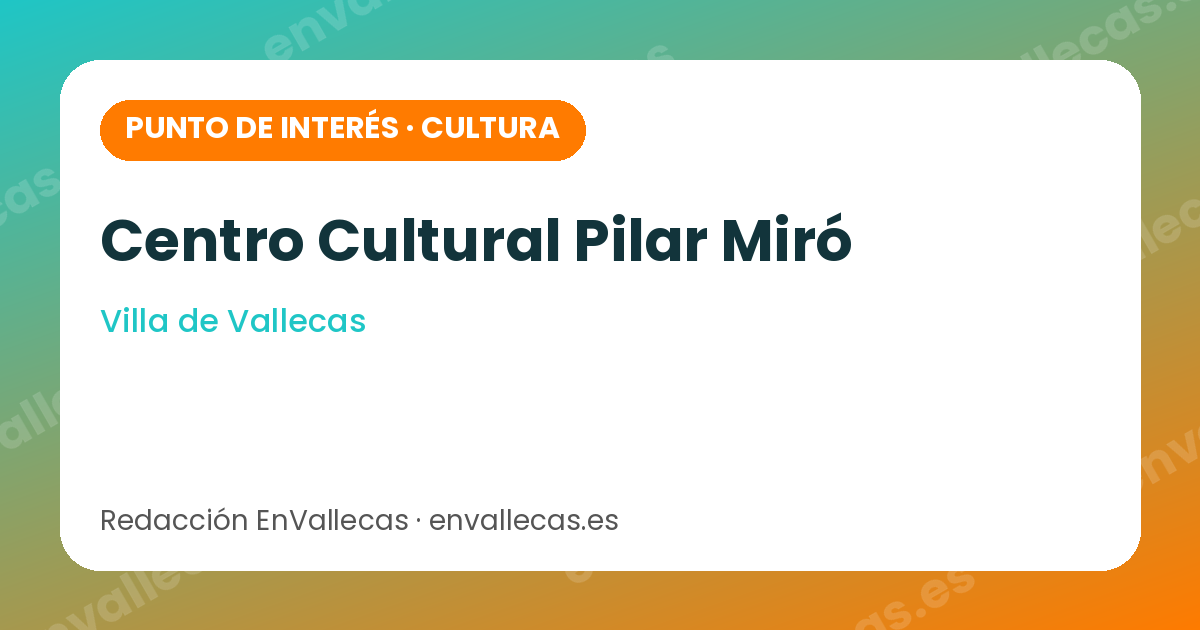 Centro Cultural Pilar Miró: teatro, talleres y ensayos