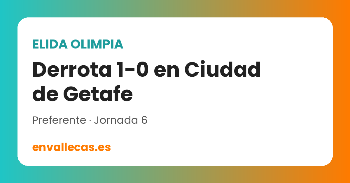 La UDM Elida Olimpia - Madrid City Vallecas cae 1-0 en Ciudad de Getafe