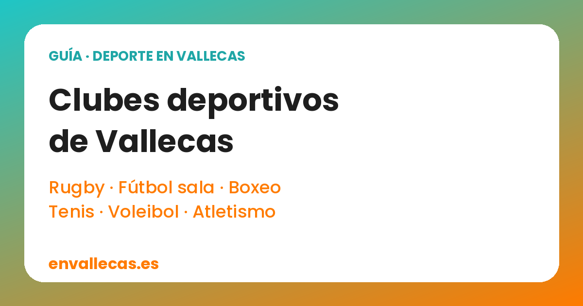 Clubes deportivos de Vallecas: rugby, fútbol sala, boxeo, tenis, voleibol y atletismo