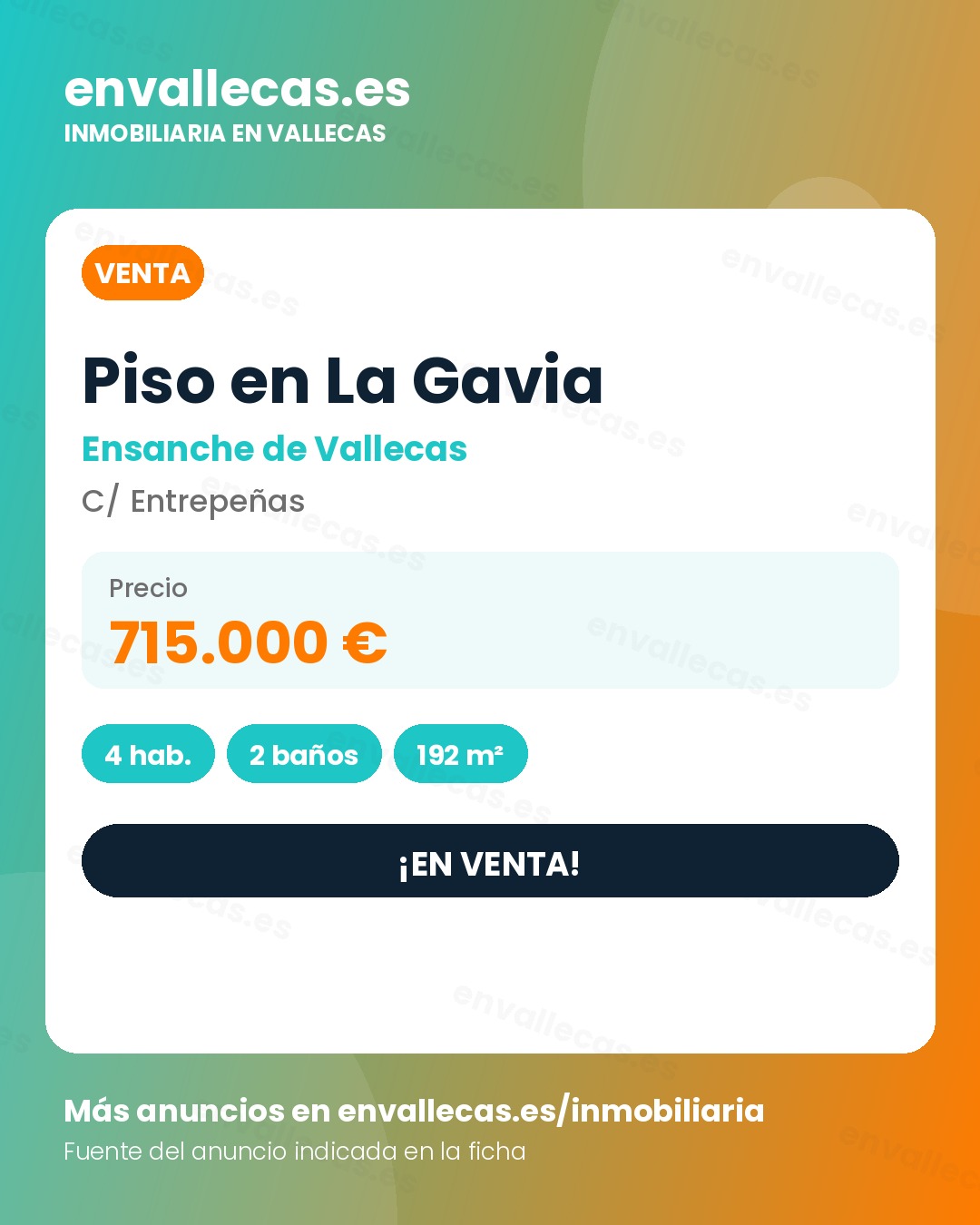 Piso en Entrepeñas - Ensanche de Vallecas (La Gavia)
