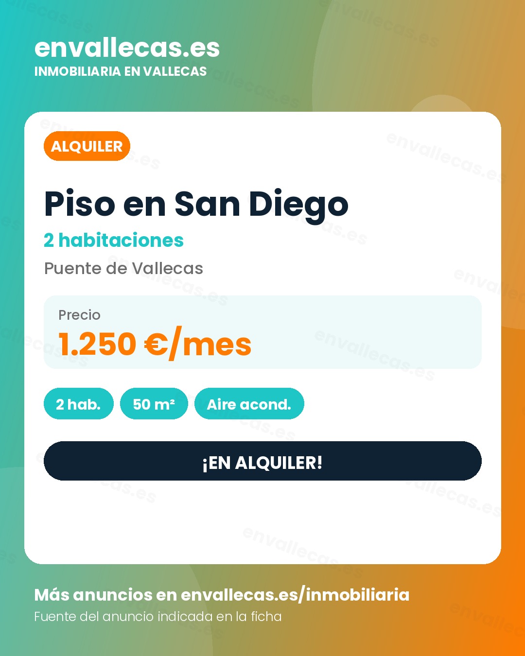 Piso en Alquiler - San Diego (Puente de Vallecas)